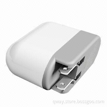Output 5V DC 2A Dual-USB Travel Charger for iPhone/Samsung/Mobile Phones